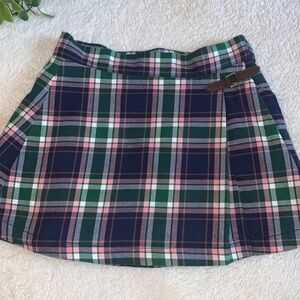 Janie and Jack Navy Blue & Green Skirt 4 Adjustable Waist EUC